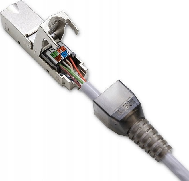Qoltec Wtyk RJ45 beznarzędziowy STP | CAT6 | JACK PIN | T568B | T568A