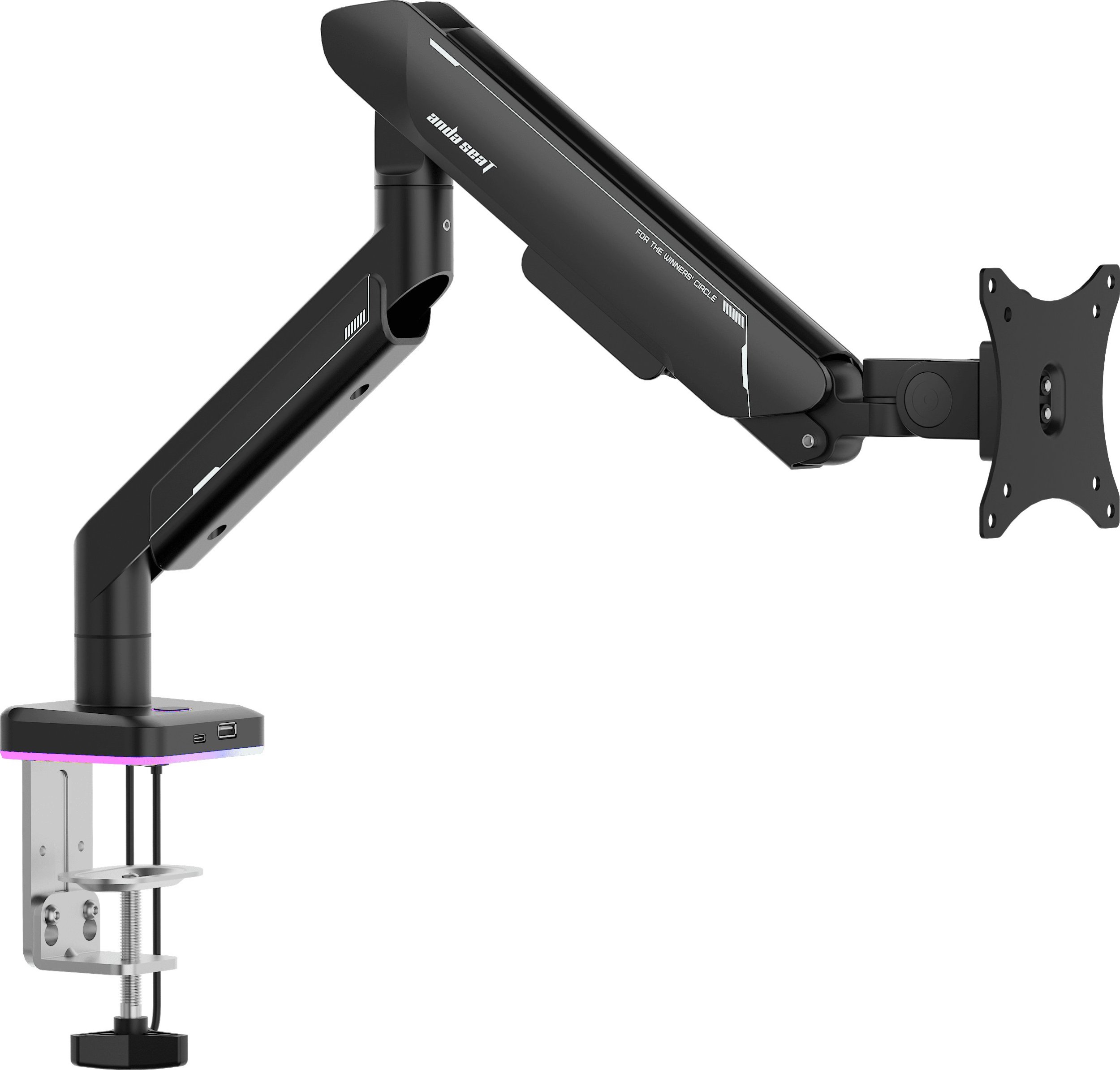 Uchwyt do monitora regulowany obrotowy Stealth II PRO RGB 17"- 42" czarny