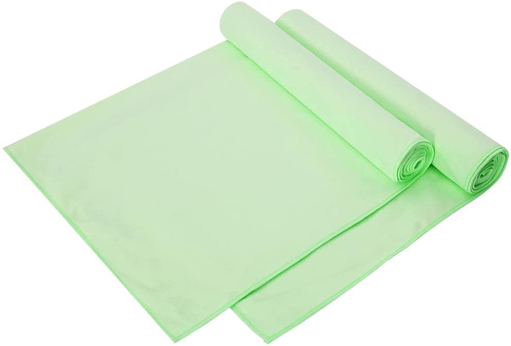 vidaXL Ręczniki Sportowe 2 pcs Zielony 140 x 70 cm