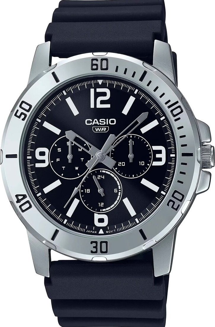 Zegarek Casio Zegarek marki Casio model MTP-VD300 kolor Czarny. Akcesoria męski. Sezon: Cały rok NoSize