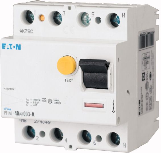 Eaton Wyłącznik różnicowo-prądowy 4P 80A 0,3A typ AC PFIM-8003-MW (235420)