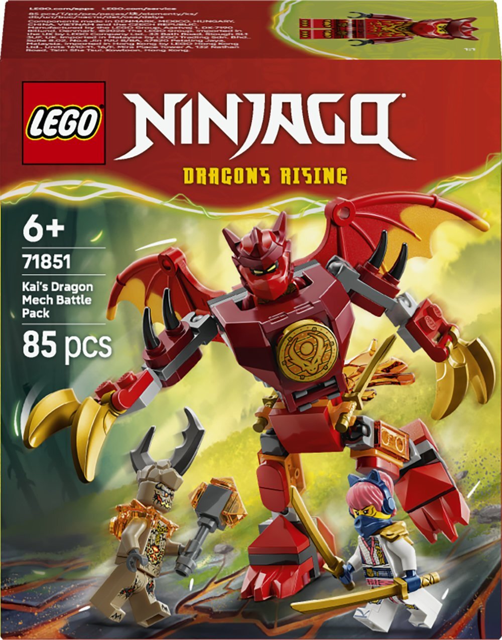 LEGO Ninjago Smok-mech Kaia — zestaw bitewny (71851)