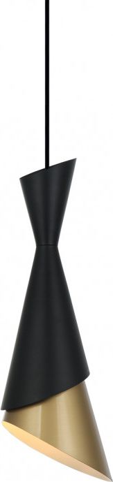 Lampa wisząca Italux Malia nowoczesna czarny (PND-85949-1 BK+GD)