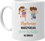 Koszulkowy Najlepsza nauczycielka przedszkola na świecie - kubek na prezent dla nauczycielki
