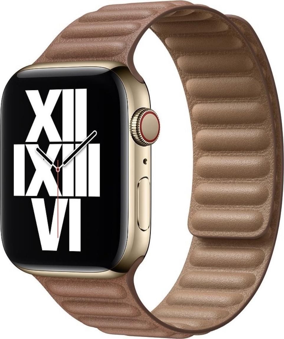 THD Skórzany pasek w kolorze brązowym do Apple Watch 42/44 mm, rozmiar uniwersalny, seria 1,2,3,4,5,6,7