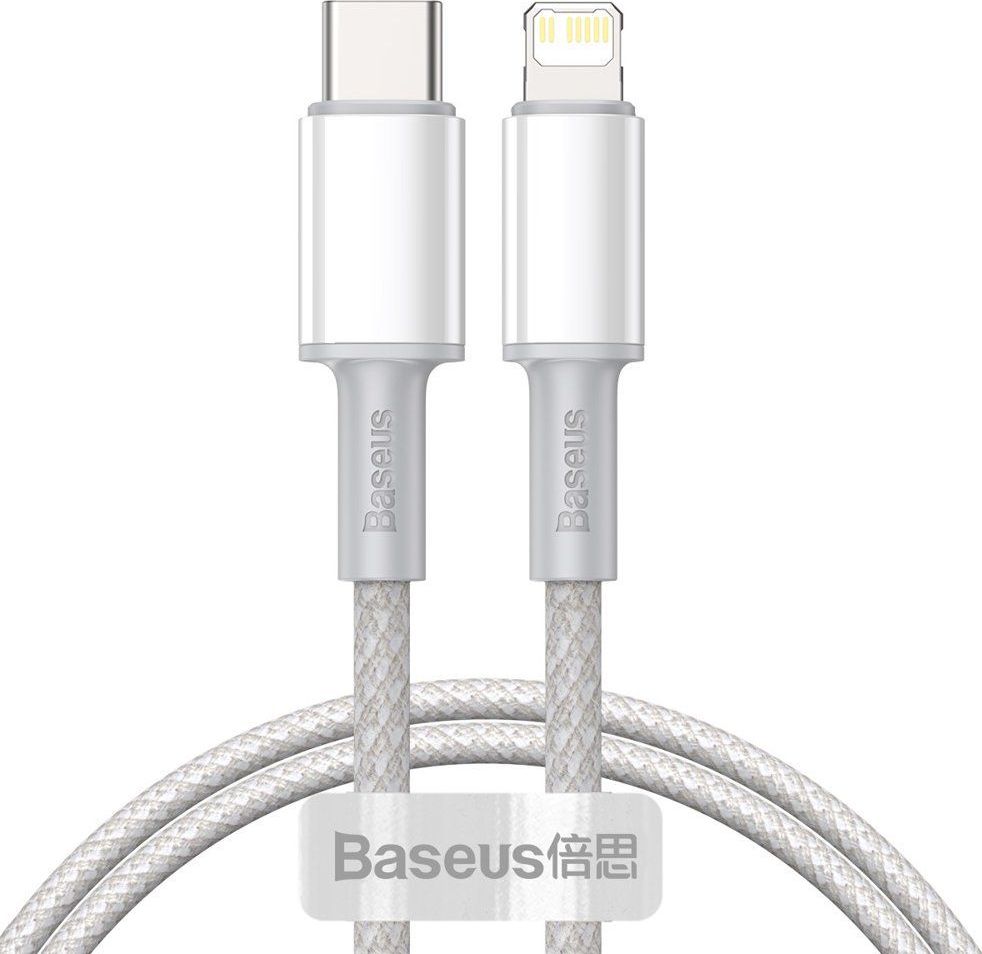 Kabel USB Baseus USB-C - Lightning 2 m Biały (6953156231955)