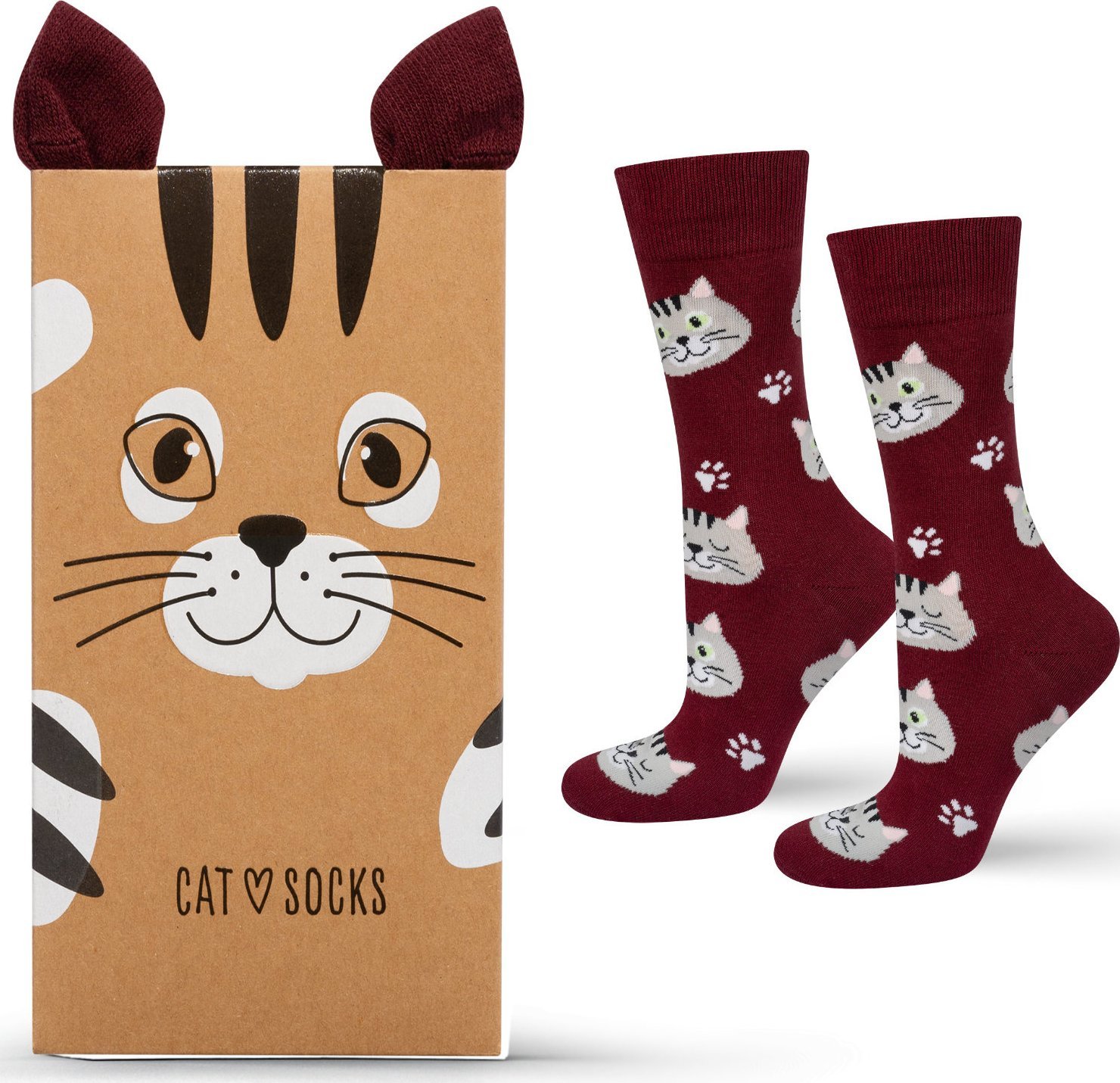 Soxo Skarpetki Męskie | Damskie | Kotki w kartoniku na prezent 4045