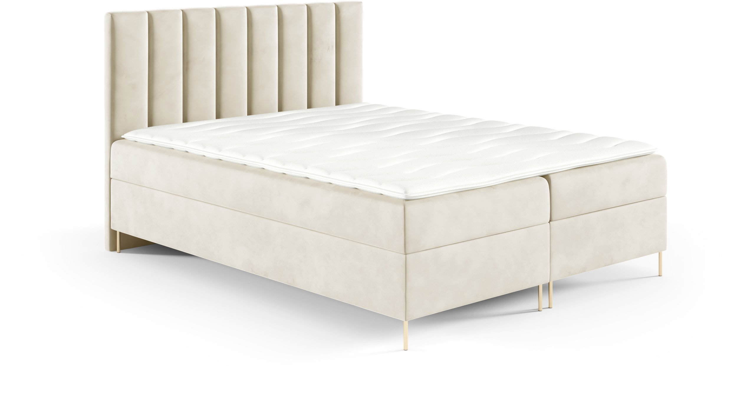 Łóżko kontynentalne Nina Box 180x200 z nogami riviera 21