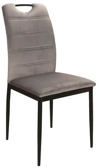 Krzesło tapicerowane RIP VELVET szare SIGNAL