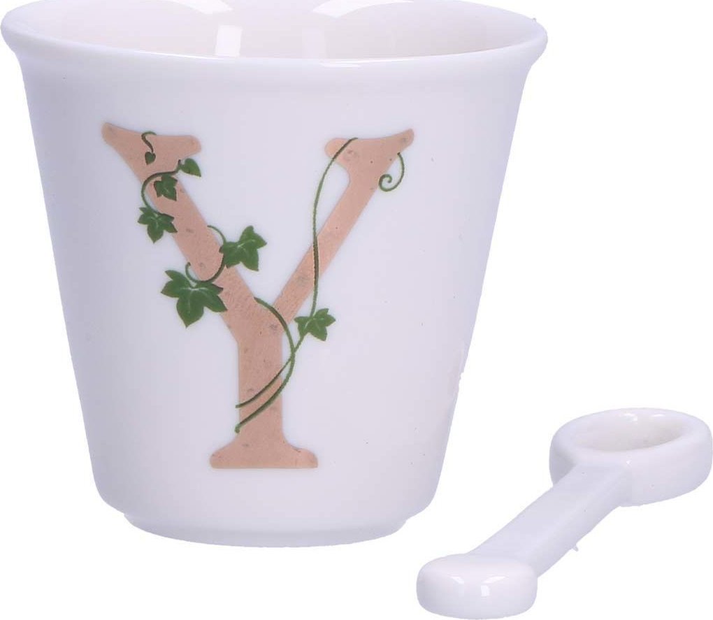 NPC Polska La Porcellana Bianca Filiżanka z łyżeczką litera Y 75 ml