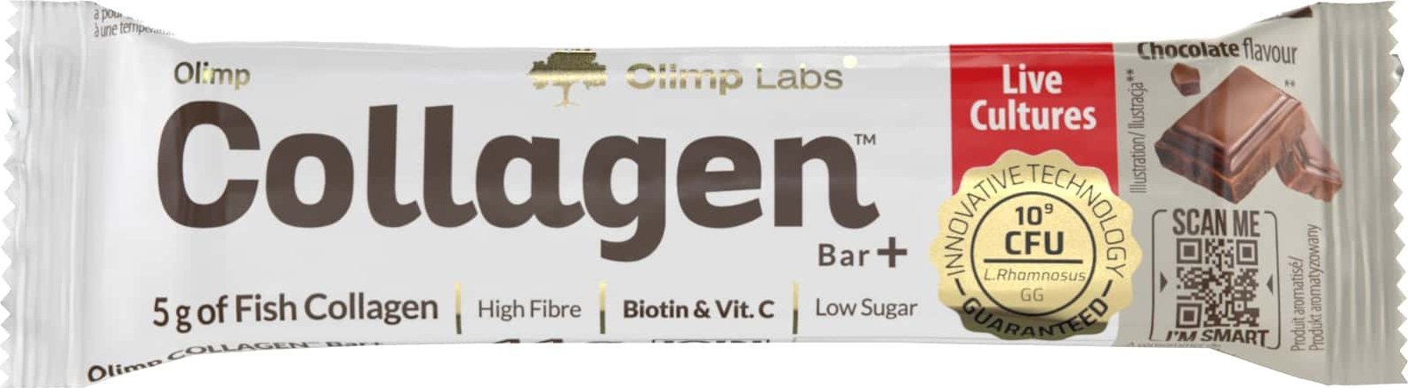 Olimp Collagen Bar + - 44 g-Chocolate