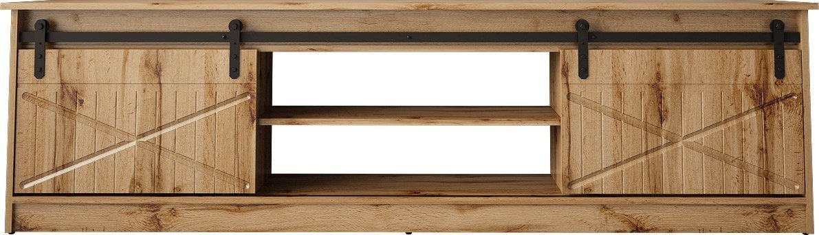 Cama Meble Szafka RTV GRANERO 200x56,7x35 dąb wotan