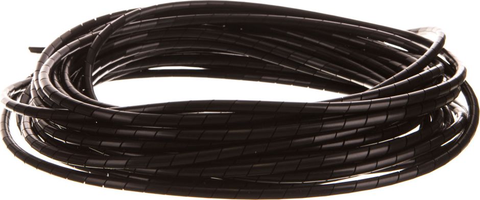 EM Group Wąż osłonowy spiralny 5/3,7mm czarny SP4BK /10m/ - SP4BK