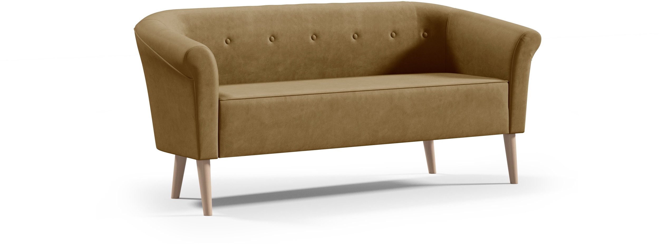 Sofa ESPERO styl skandynawski 3 osobowa welur z guzikami monolith 48