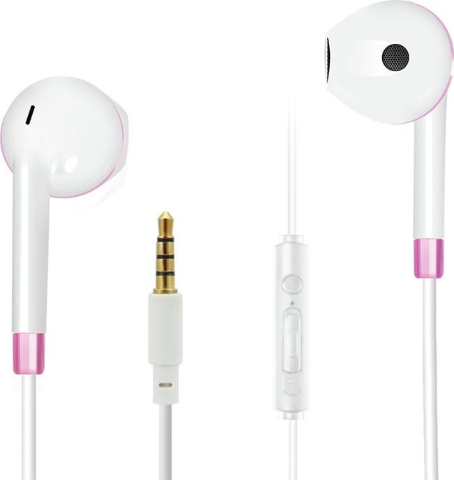 Słuchawki 2GO 2GO In-Ear Stereo-Headset "Comfort" - weiß/rosé