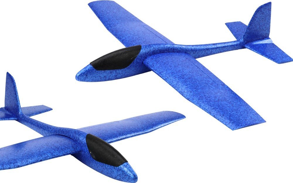 LeanToys Duży Samolot Styropianowy Piankowy Lekki Szybowiec Niebieski 68CM
