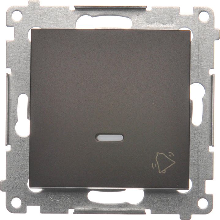 Kontakt-Simon Przycisk dzwonek podświetlany brązowy - DD1L.01/46