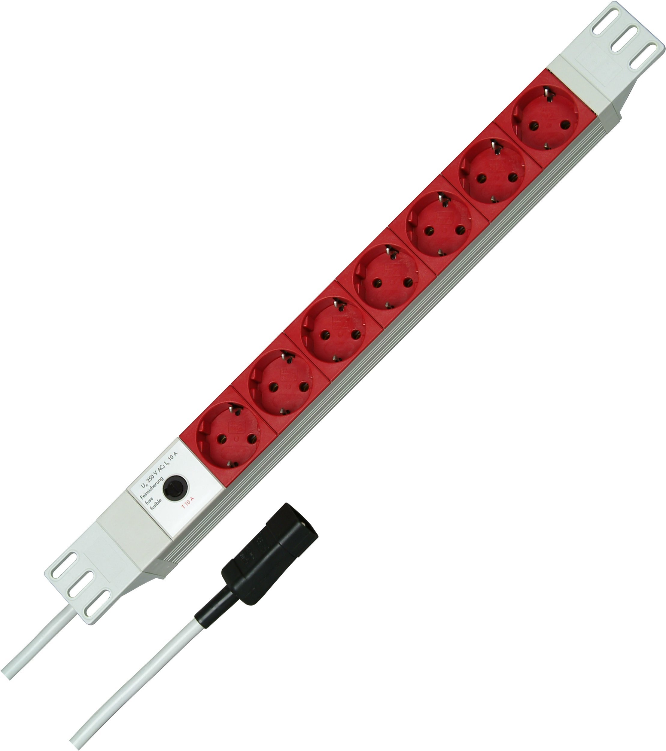 Equip Kopp listwa zasilająca 7-fach Alu 19" z złącze urządzeń chłodzonych UPS (C14)