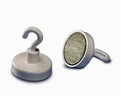 magnetoplan Hakenmagnet, wei?, Durchmesser: 47 mm Magnethaken zur Befestigung von Gegenst?nden an der Wand (52647)