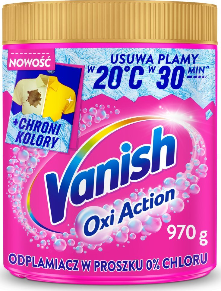 Osram Vanish Odplamiacz W Proszku Do Rzeczy Kolorowych Multi Action Pink 970g