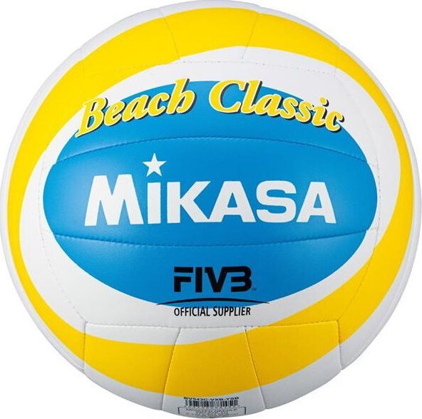 Mikasa Piłka siatkowa plażowa Mikasa Beach Classic biało-żółto-niebieska BV543C-VXB-YSB 5
