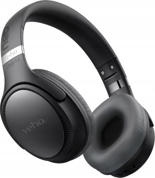 Veho ZB-4 Zestaw słuchawkowy Przewodowy i Bezprzewodowy Opaska na głowę Połączenia/muzyka USB Type-C Bluetooth Czarny, Szary