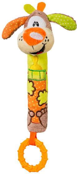BabyOno Zabawka piszcząca z gryzakiem - piesek (ON-1208)