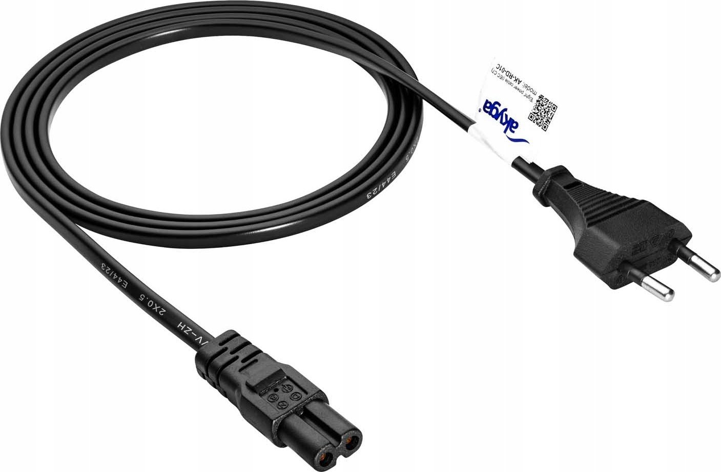 Kabel zasilający Akyga Kabel zasilający Akyga AK-RD-01C ósemka CU CEE 7/16 / IEC C7 1.5m