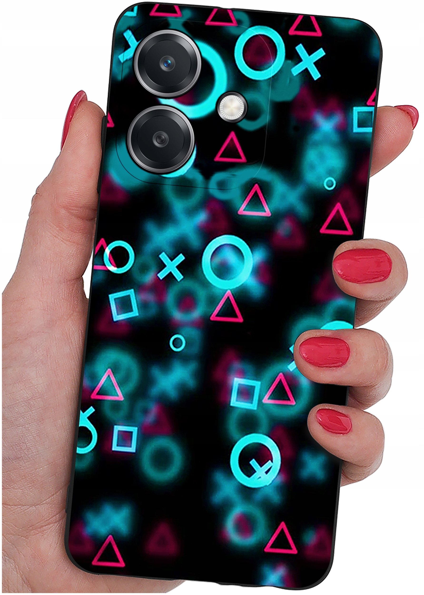 Etui do Oppo A40 | A40M | WZORY | SILIKONOWE MATT SZKŁO 9H