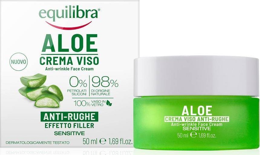 Equilibra Aloe Anti-Wrinkle Face Cream aloesowy krem przeciwzmarszczkowy efekt wypełnienia 50ml