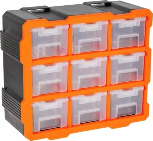 Sila Modułowy organizer warsztatowy 9 pojemników ścienny 32,4x38,2 cm