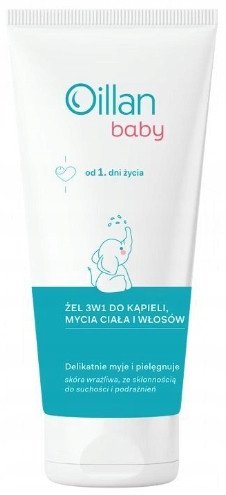 Oillan Baby Żel do kąpieli i mycia ciała i włosów 3w1 od 1. dnia życia, 100 ml