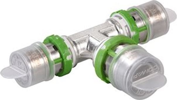 Trójnik redukcyjny zaprasowywany MultiSkin mosiądz/cynowany 26x16x20