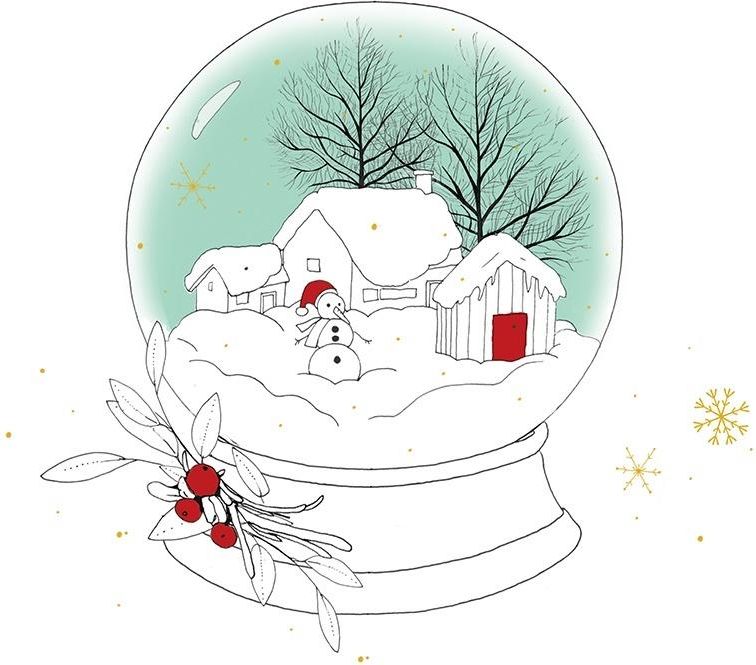 Clear Creation Karnet Swarovski - kwadrat. Święta, Domki