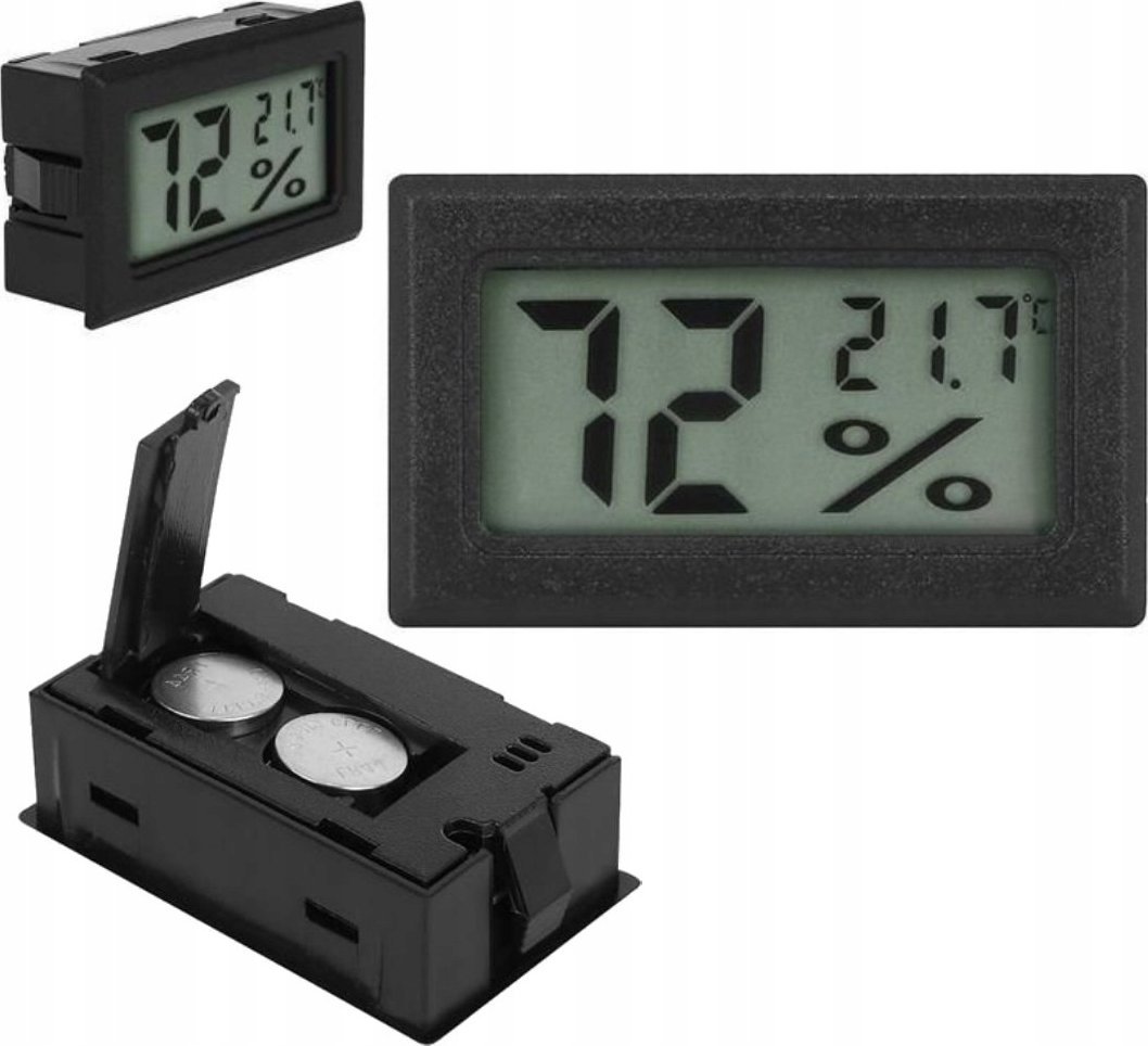 PrzydaSie Higrometr Termometr Cyfrowy Wilgotnościomierz 2W1
