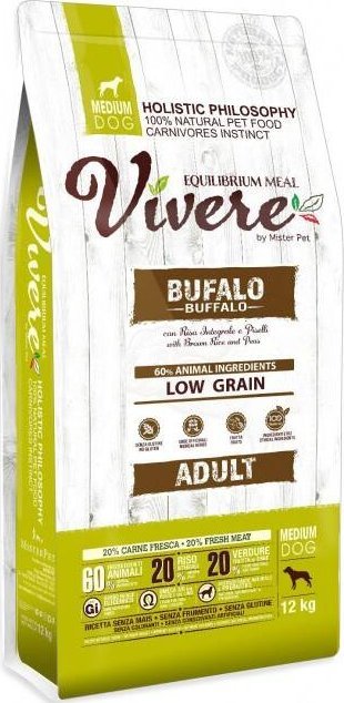 Vivere Dog Medium Adult Buffalo 12kg