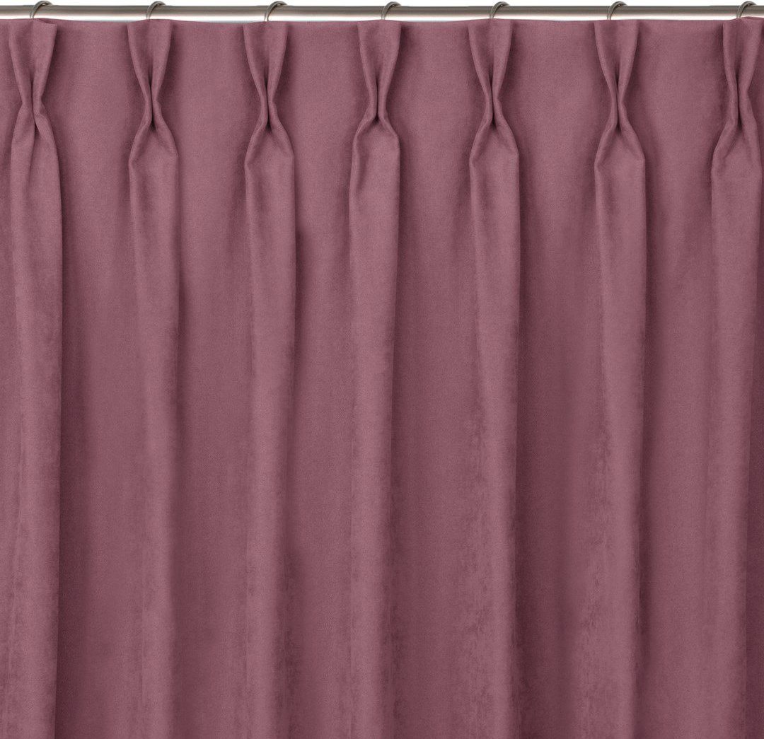 Homede Homede Zasłona MILANA szenilowa na flexach 220x270 liliowa wzór 1