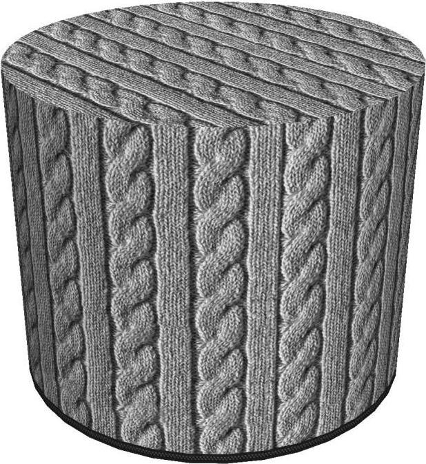 Bertoni-arco Okrągła pufa dekoracyjna - WARKOCZ