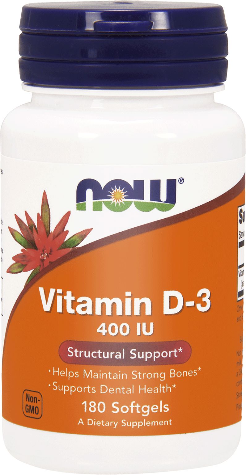 NOW Foods Vitamin D-3 400IU 180 kapsułek