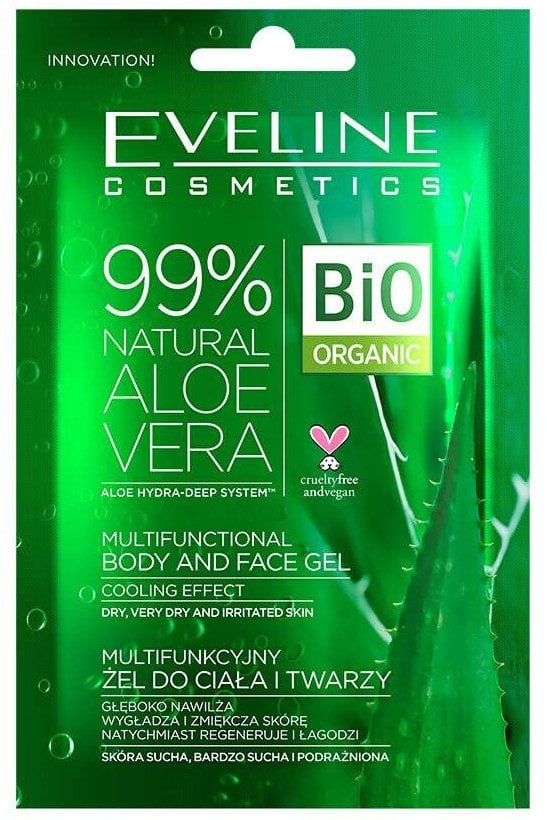 Eveline 99% Natural Aloe Vera Gel multifunkcyjny żel do ciała i twarzy 20ml