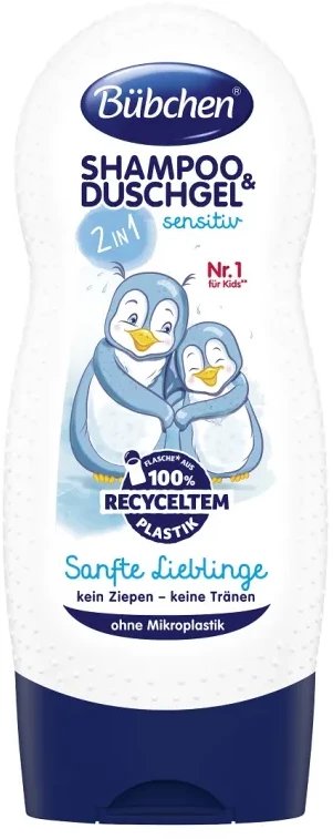 Szampon i żel pod prysznic 2w1 Pingwinki 230 ml Bubchen Bubchen Shampoo Shower gel 2in1 Gentle Darlings 230ml