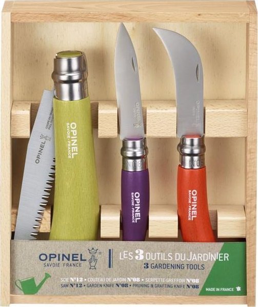 Opinel Opinel Coloured Gardener Box 3 Gardening Tools