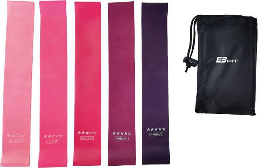 Eb Fit Mini Band różne poziomy oporu w zestawie wielokolorowy 5 szt.