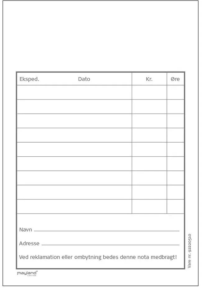 Mayland-Burde Kasserapport 145x85x8 100 blade