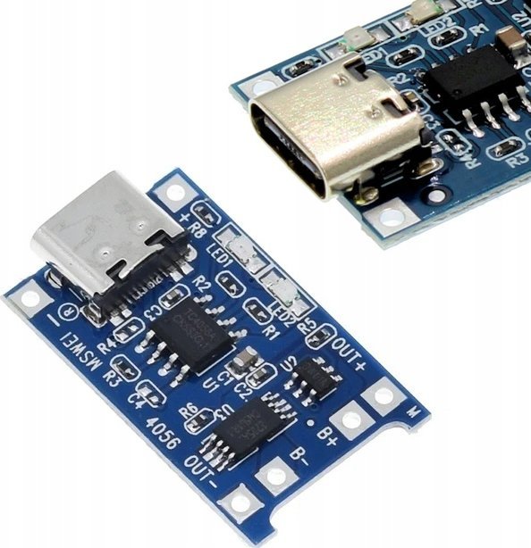 Rosfix ŁADOWARKA LI-ION TP4056 USB C USB-C Z ZABEZPIECZENIEM 5V 1A ZABEZPIECZENIE