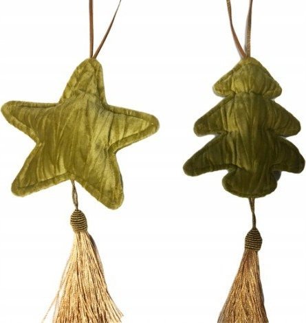 Kaemingk Zawieszka świąteczna na choinkę welurowa 13 cm