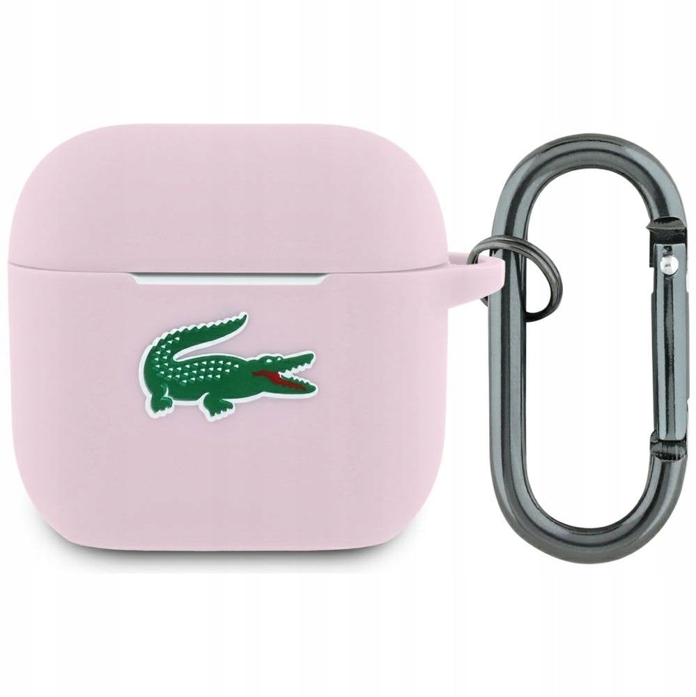 Lacoste LCA4SLOI AirPods 4 cover różowy/pink Silicone Croc Logo