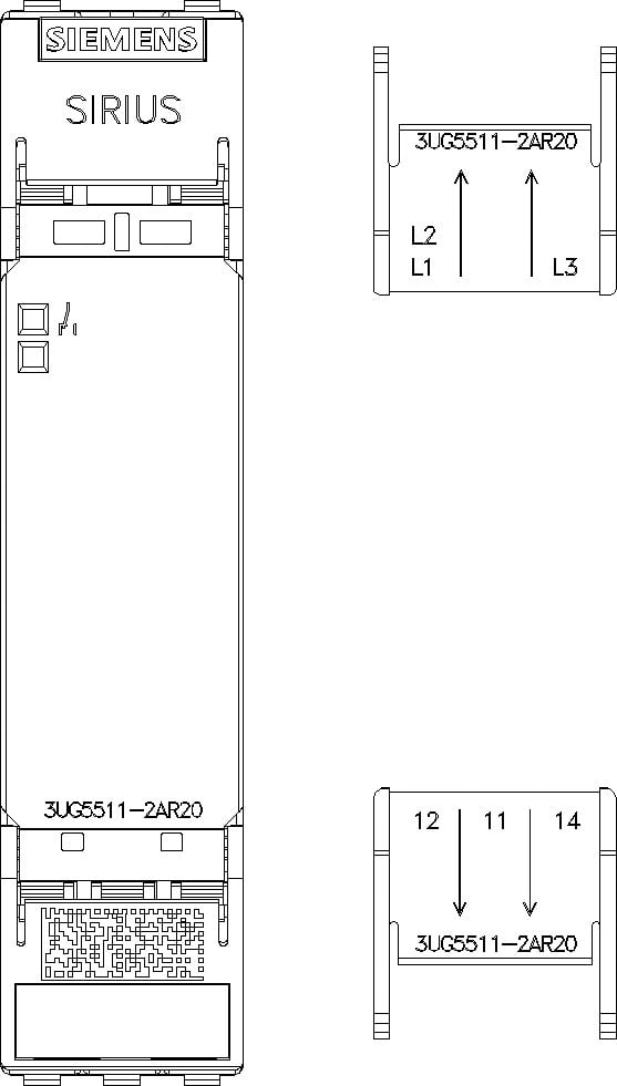Siemens przekaźnik do kontroli kolejności faz 3P 160-690V AC 15-70Hz 1 CO przyłącza sprężynowe SIRIUS 3UG5511-2AR20