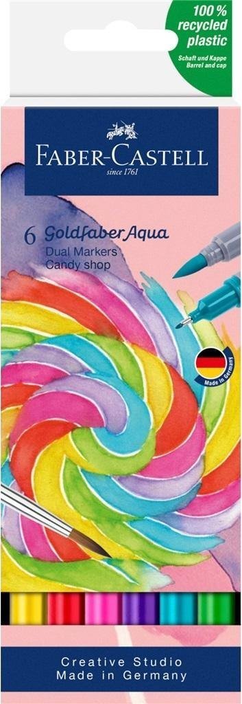 Pisak akwarelowy Goldfaber Aqua candy shop 6szt