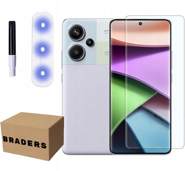 Szkło hartowane UV Xiaomi Redmi Note 13 Pro Plus Full Glue Braders